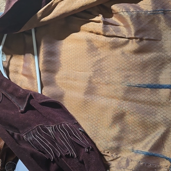 Vintage Brown Leather Fringe Jacket - Picture 6 of 9